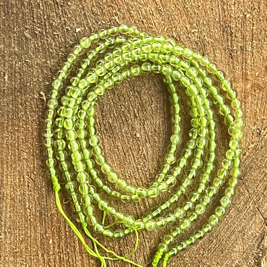 Sirag margele pietre semipretioase sfere OLIVINA, peridot m2, pietre semipretioase - druzy.ro 1 