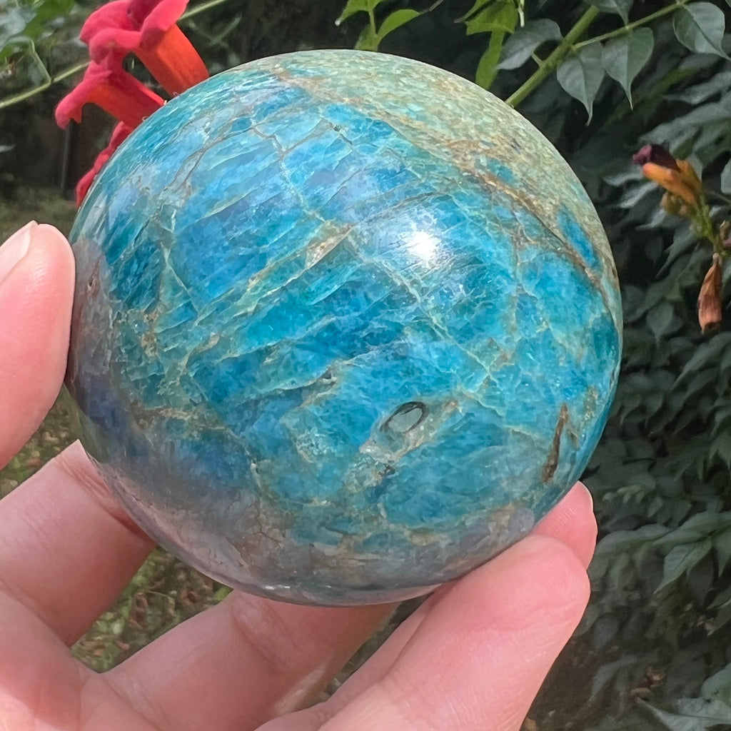 Apatit sfera model 8, 6.4 cm, druzy.ro, pietre semipretioase 11