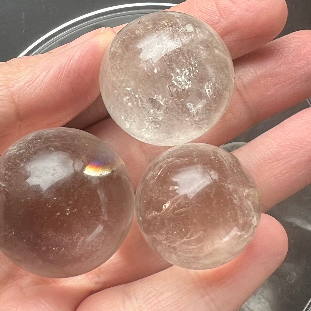 Sfera cuart incolor 2-3.5 cm, druzy.ro, cristale 4