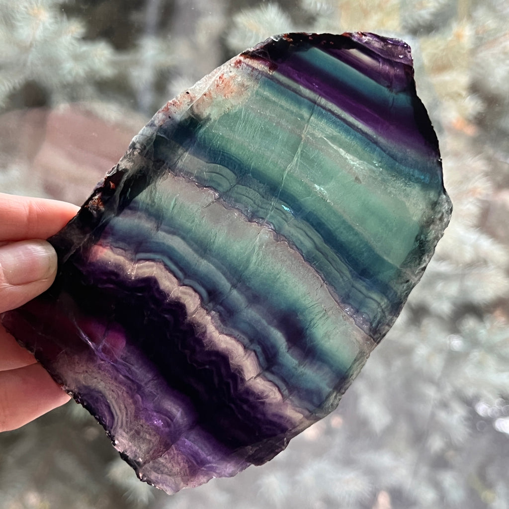Felie fluorit din Provincia Zhejiang, China model 5, pietre semipretioase - druzy.ro 1 