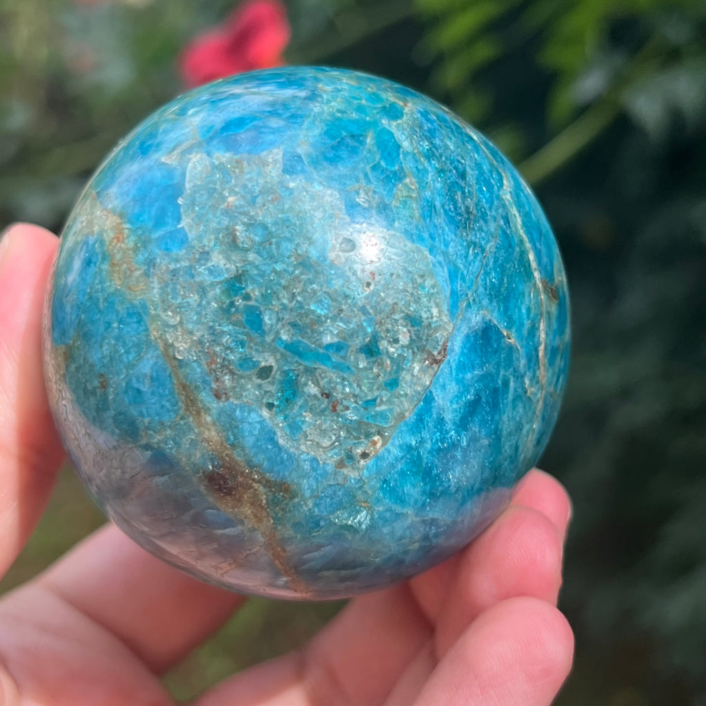 Apatit sfera model 8, 6.4 cm, druzy.ro, pietre semipretioase 3