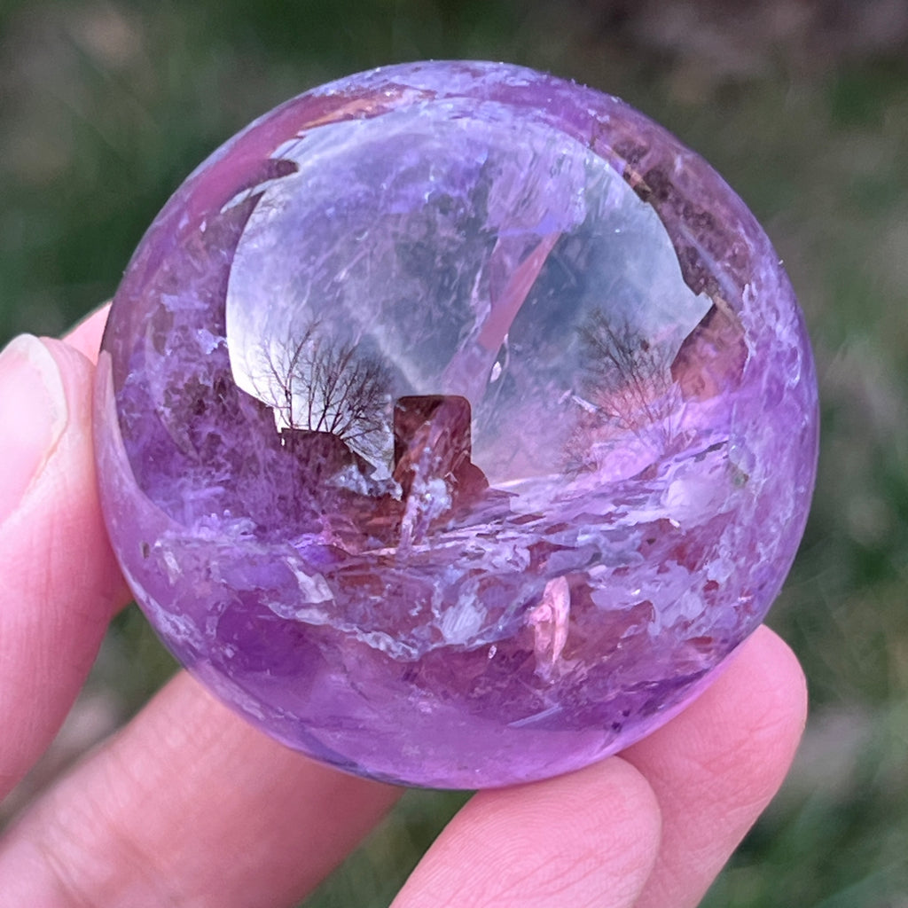 Sfera ametist AA din Brazilia model 4, pietre semipretioase - druzy.ro 3 