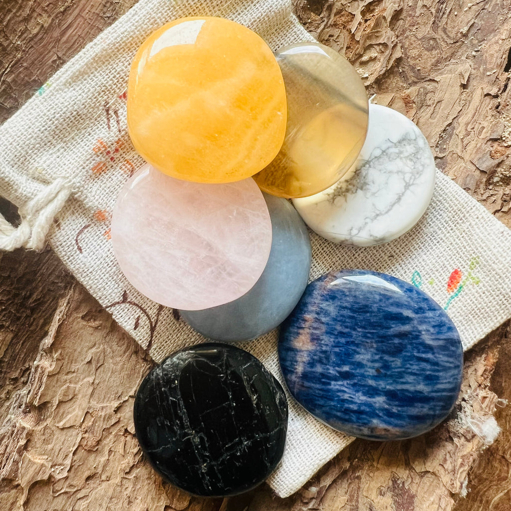 Set 7 chakre palmstones pietre meditatie m3, druzy.ro, pietre semipretioase 2