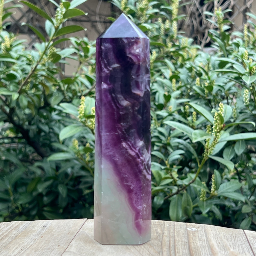 Obelisc fluorit curcubeu model XL2, pietre semipretioase - druzy.ro 1 