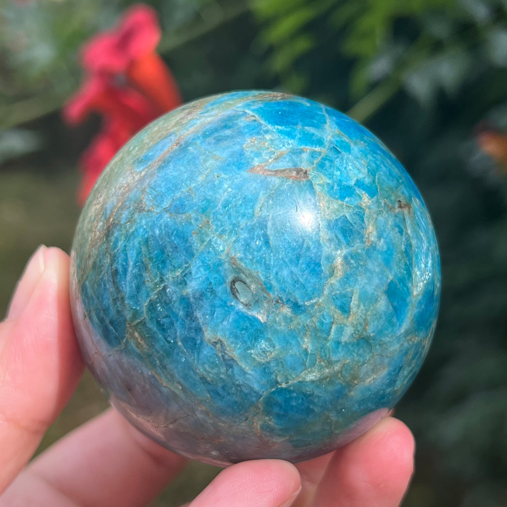 Apatit sfera model 8, 6.4 cm, druzy.ro, pietre semipretioase 9