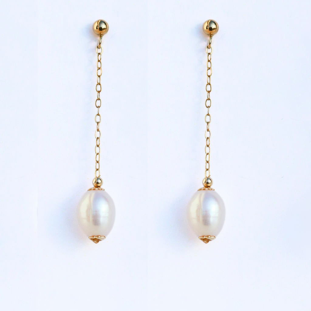 Cercei perle naturale, aur filat - Soul Pearl #5, pietre semipretioase - druzy.ro 2 