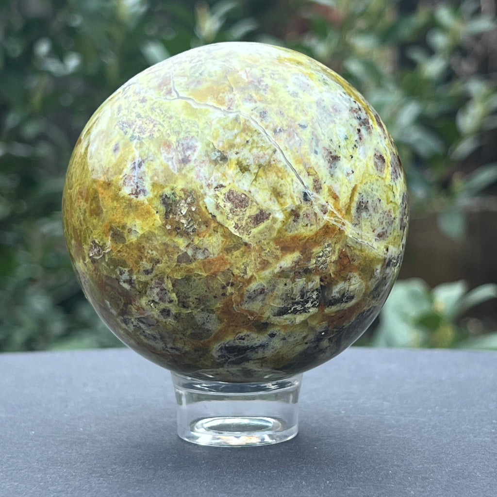 Sfera Opal verde model 2, pietre semipretioase - druzy.ro 4 