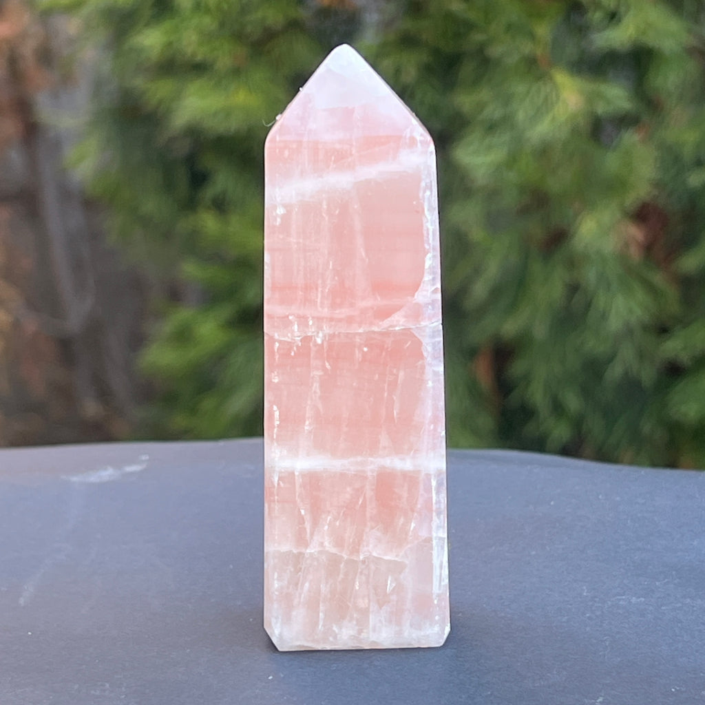 Obelisc calcit roz model 3, pietre semipretioase - druzy.ro 5 
