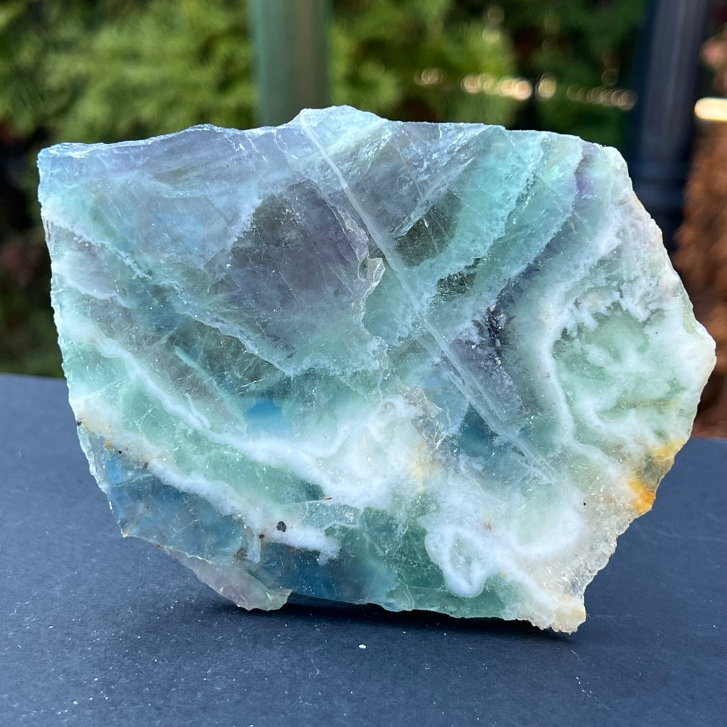 Felie fluorit curcubeu model 1, druzy.ro, cristale 2