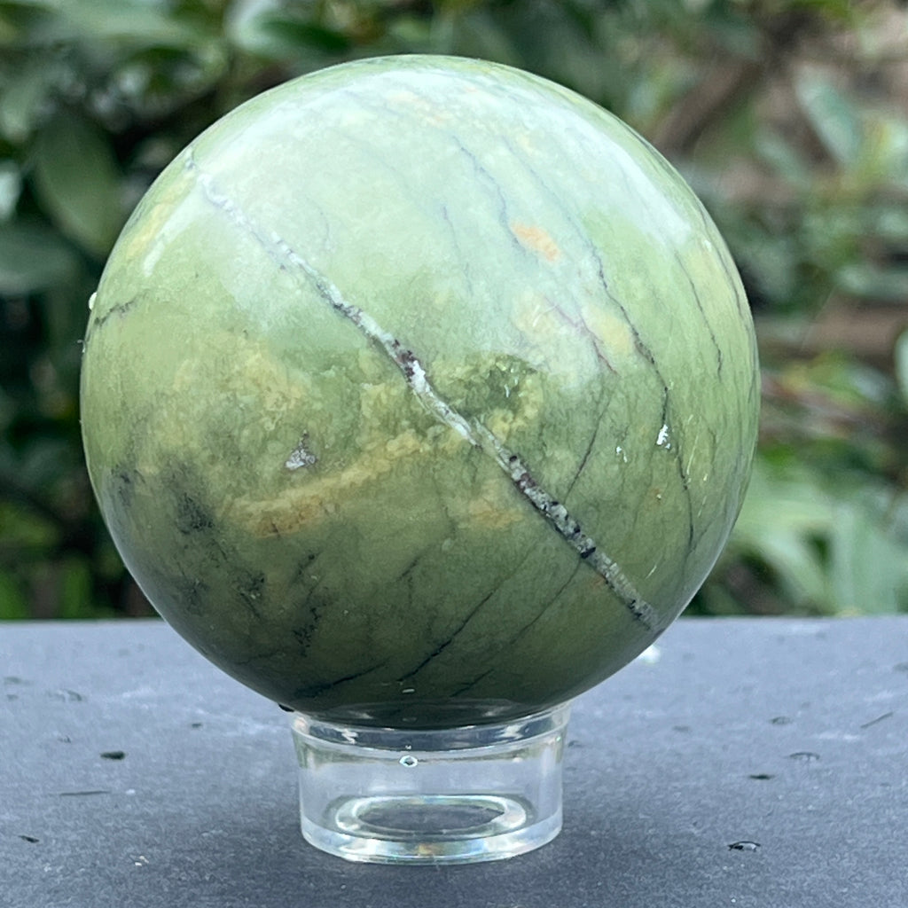 Sfera jad verde nefrit din Pakistan model 2, pietre semipretioase - druzy.ro 1 
