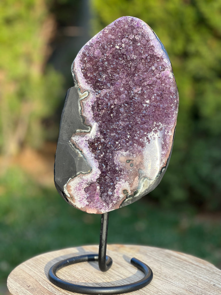 Geoda ametist Uruguay  40 cm XL model 2, druzy.ro, cristale 7