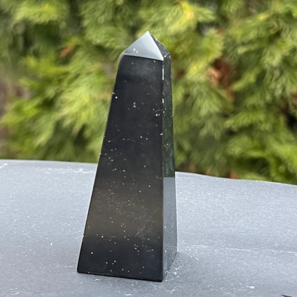 Obelisc onix negru model 2, pietre semipretioase - druzy.ro 2 