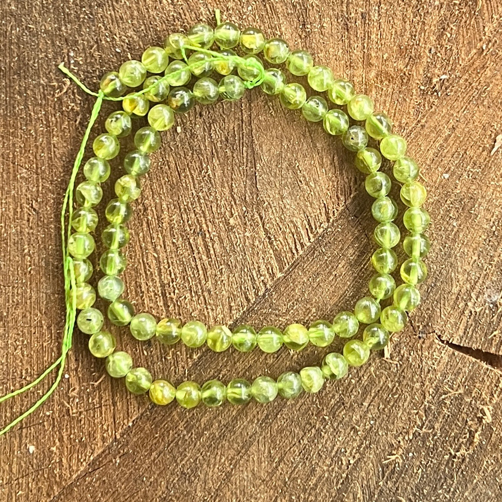 Sirag margele pietre semipretioase sfere OLIVINA, peridot AAA M1, pietre semipretioase - druzy.ro 4 