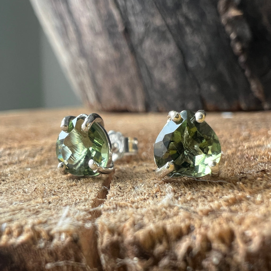 Cercei stud argint moldavit Love, pietre semipretioase - druzy.ro 3 