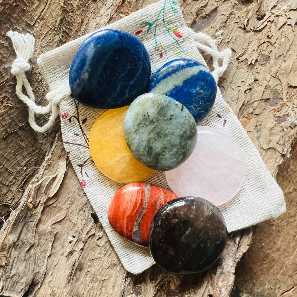 Set 7 chakre palmstones pietre meditatie m2, druzy.ro, pietre semipretioase 2