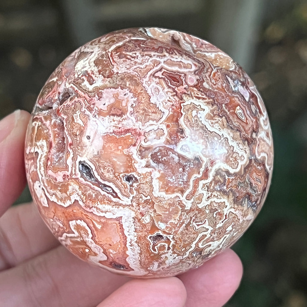 Sfera agat Crazy Lace | Model 15, pietre semipretioase - druzy.ro 11 
