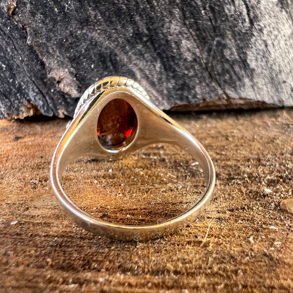 Inel argint cu chihlimbar Amber11, pietre semipretioase - druzy.ro 2 