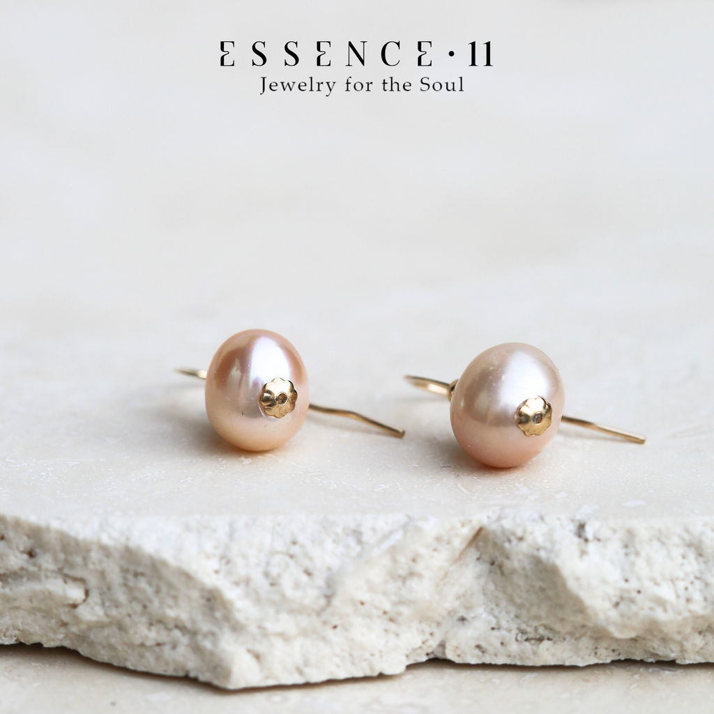 Cercei perle naturale, aur filat - Soul Pearl #3, pietre semipretioase - druzy.ro 4 