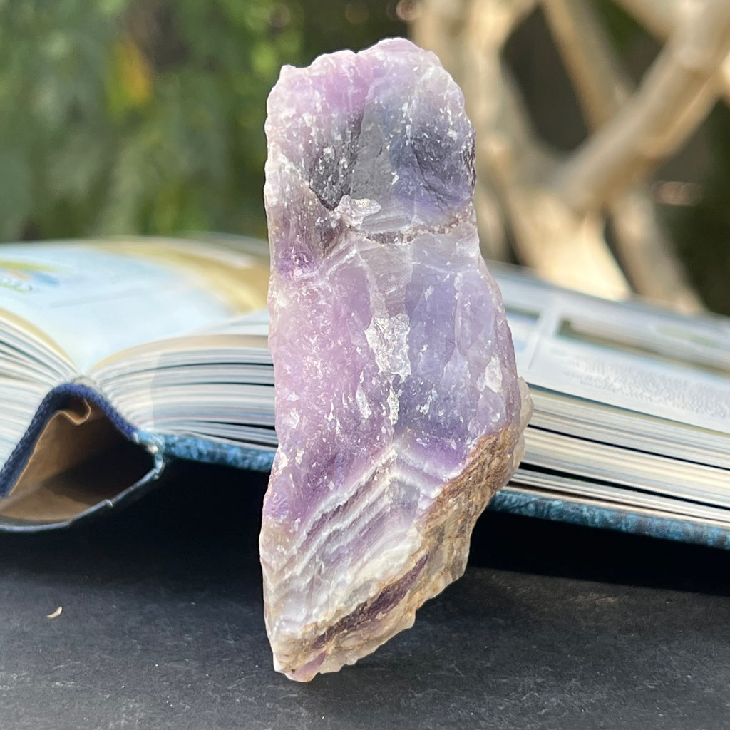 Ametist chevron piatra bruta/ varf m14, druzy.ro, cristale 3
