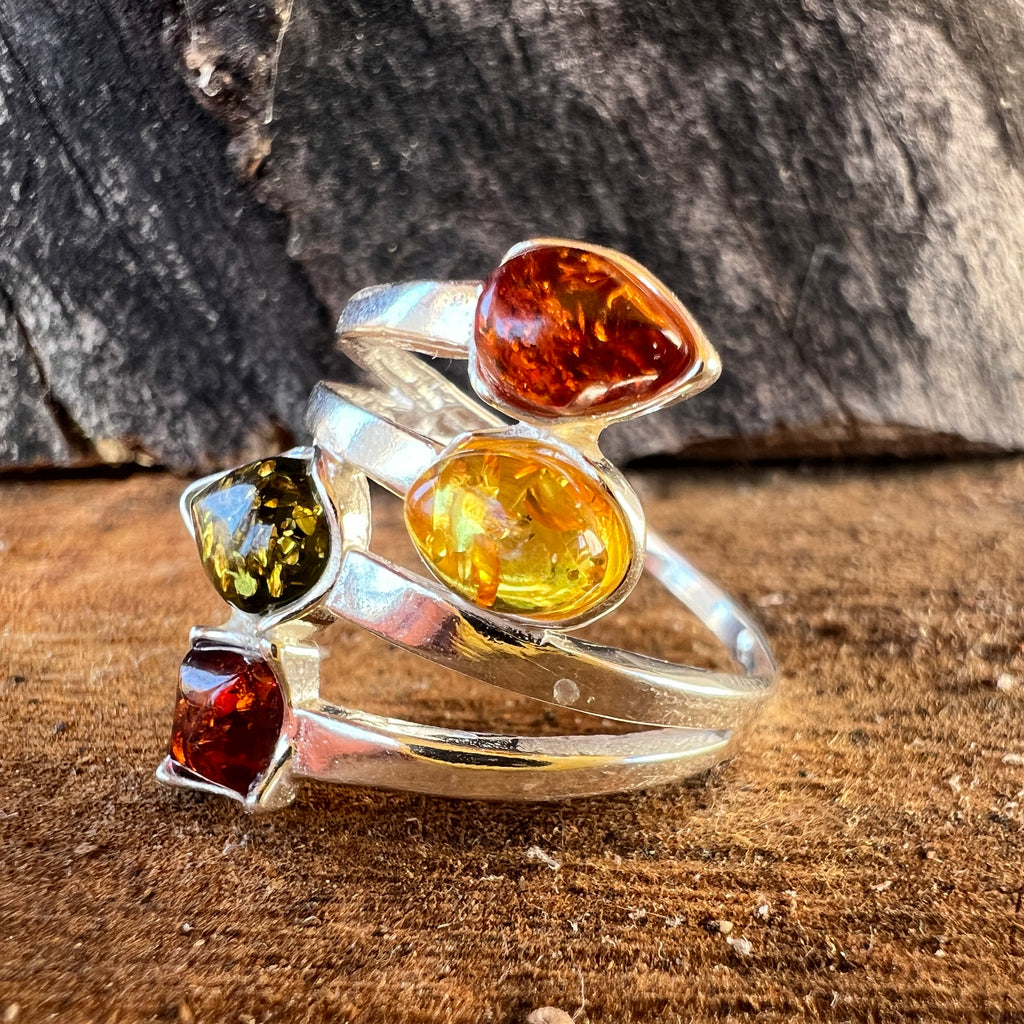 Inel argint cu chihlimbar Amber9, pietre semipretioase - druzy.ro 3 
