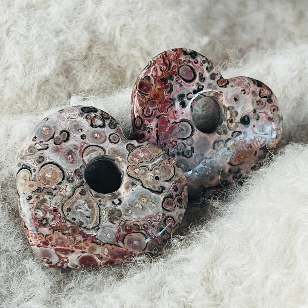 Pandantiv donut inima jasp leopard M, pietre semipretioase - druzy.ro 1 