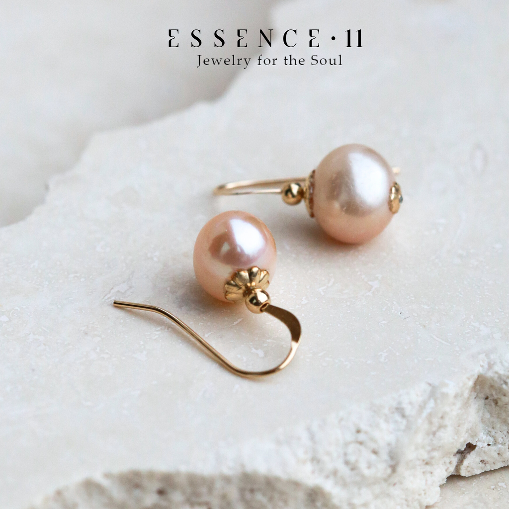 Cercei perle naturale, aur filat - Soul Pearl #3, pietre semipretioase - druzy.ro 5 