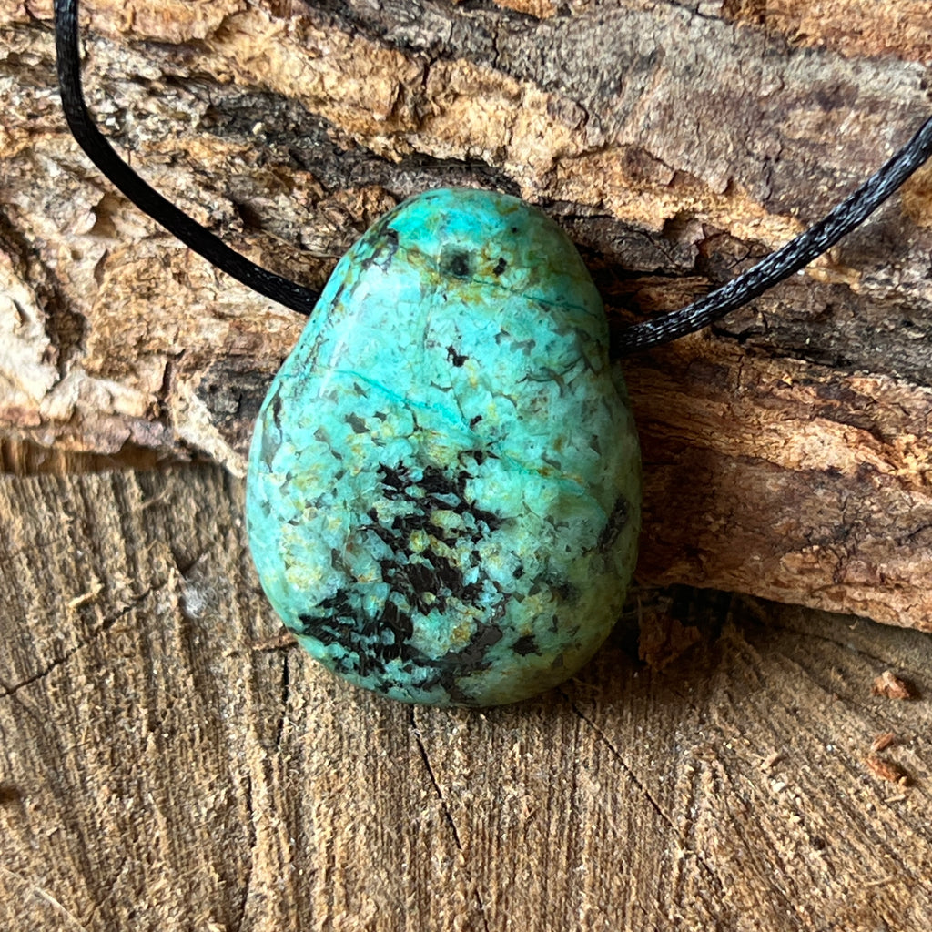 Colier pandantiv turcoaz african DROP, pietre semipretioase - druzy.ro 1 