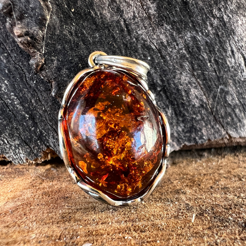 Pandantiv argint cu chihlimbar Amber12, pietre semipretioase - druzy.ro 2 