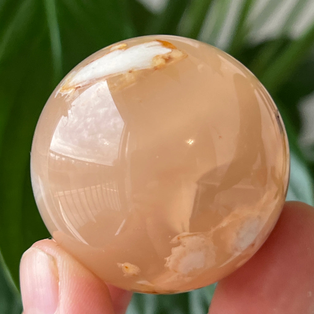 Sfera Agat coral floare din Madagascar model 4, pietre semipretioase - druzy.ro 2 