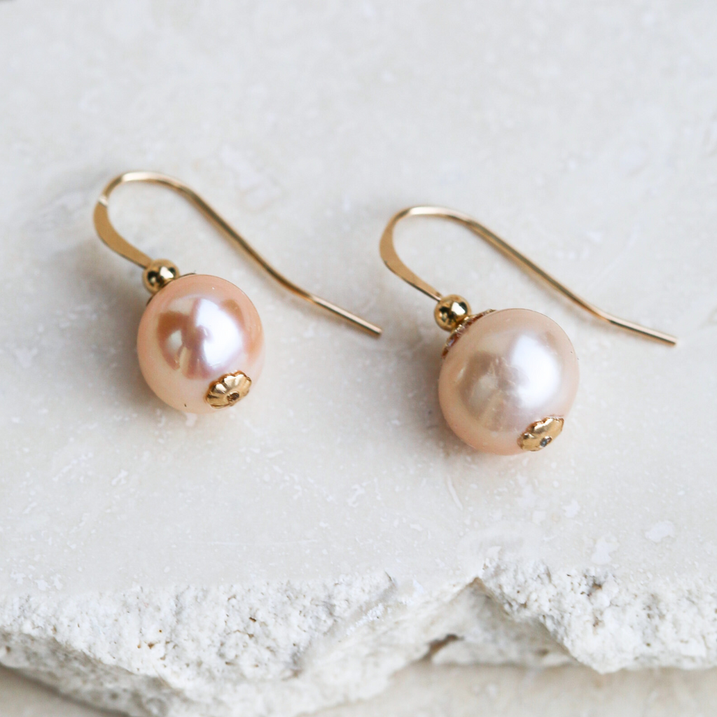 Cercei perle naturale, aur filat - Soul Pearl #3, pietre semipretioase - druzy.ro 6 