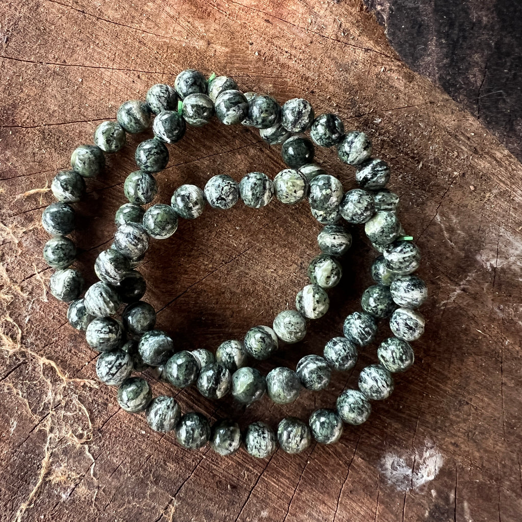 Bratara serpentin dungat 7 mm, pietre semipretioase - druzy.ro 3 