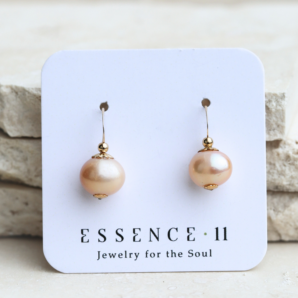 Cercei perle naturale, aur filat - Soul Pearl #3, pietre semipretioase - druzy.ro 7 