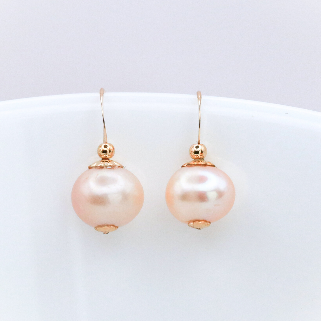 Cercei perle naturale, aur filat - Soul Pearl #3, pietre semipretioase - druzy.ro 1 