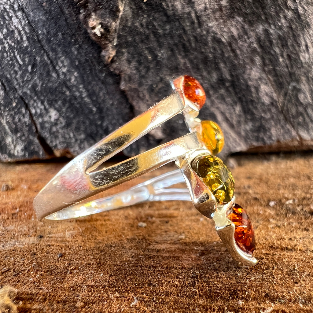 Inel argint cu chihlimbar Amber9, pietre semipretioase - druzy.ro 2 