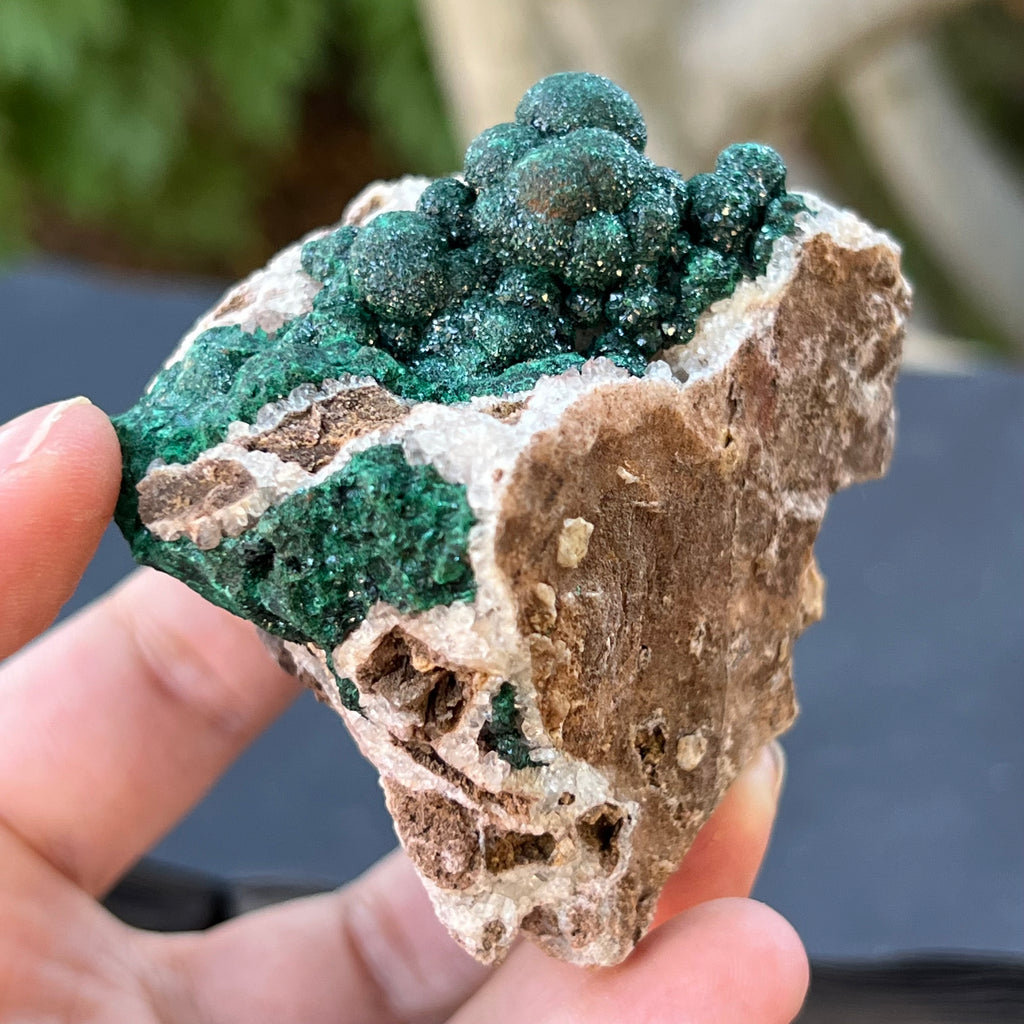 Malachit in matrix cuart si dolomit din Congo model 5, druzy.ro, pietre semipretioase 3