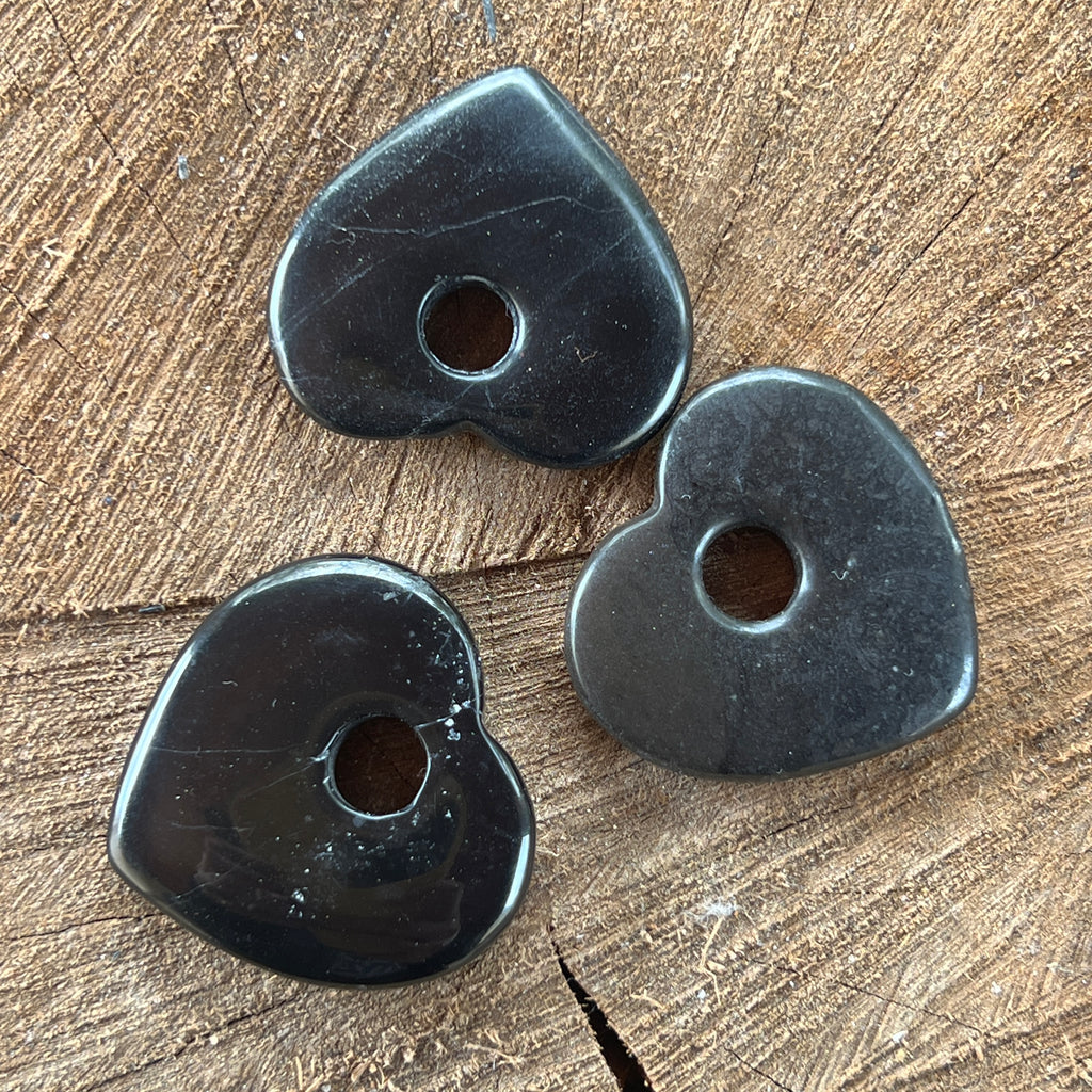 Pandantiv piatra pi obsidian inima DONUT, pietre semipretioase - druzy.ro 1 