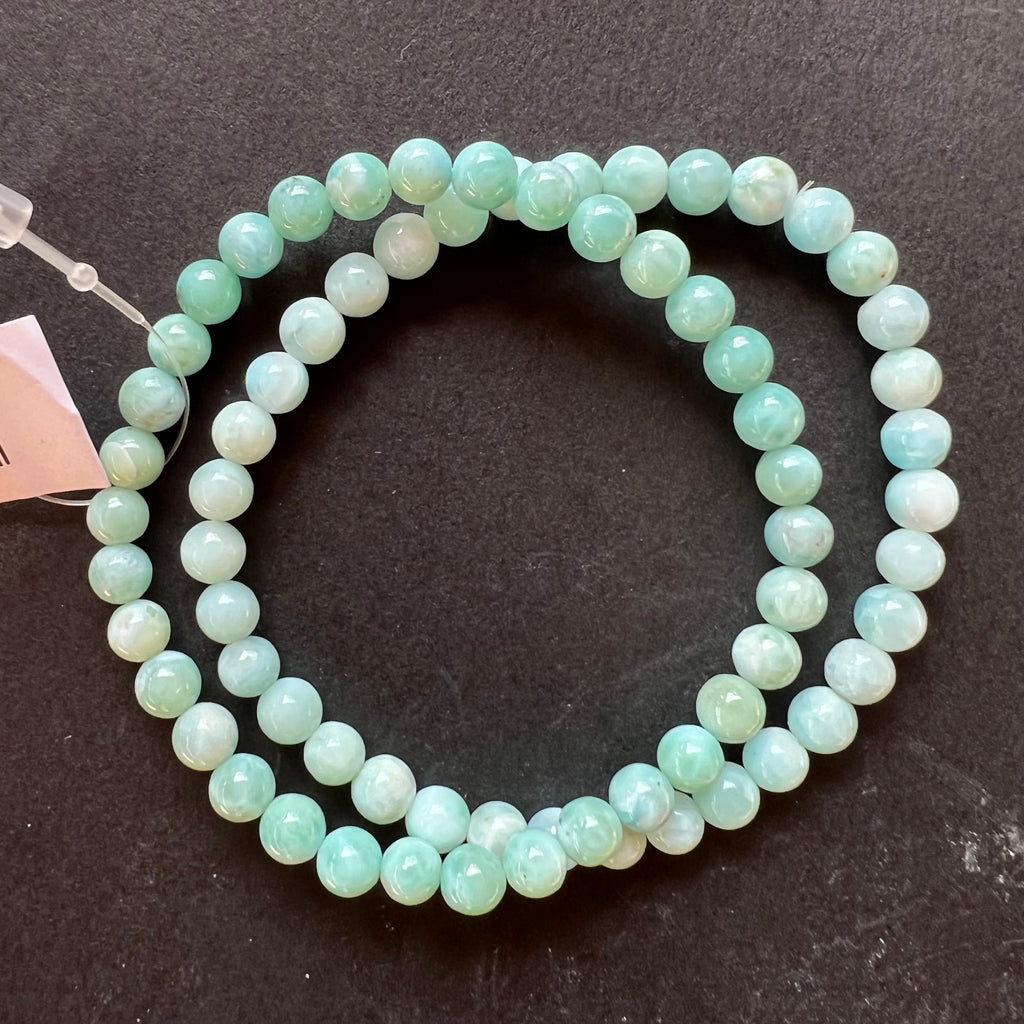 Bratara larimar 5-6 mm, calitate AA, pietre semipretioase, DRUZY.RO 4