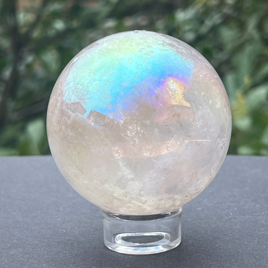 Sfera cuart roz aura model 1, pietre semipretioase - druzy.ro 8 