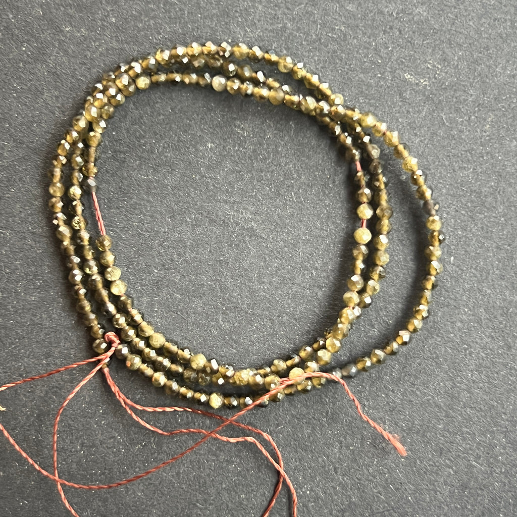 Sirag margele pietre semipretioase sfere fatetate OBSIDIAN AURIU, pietre semipretioase - druzy.ro 4 
