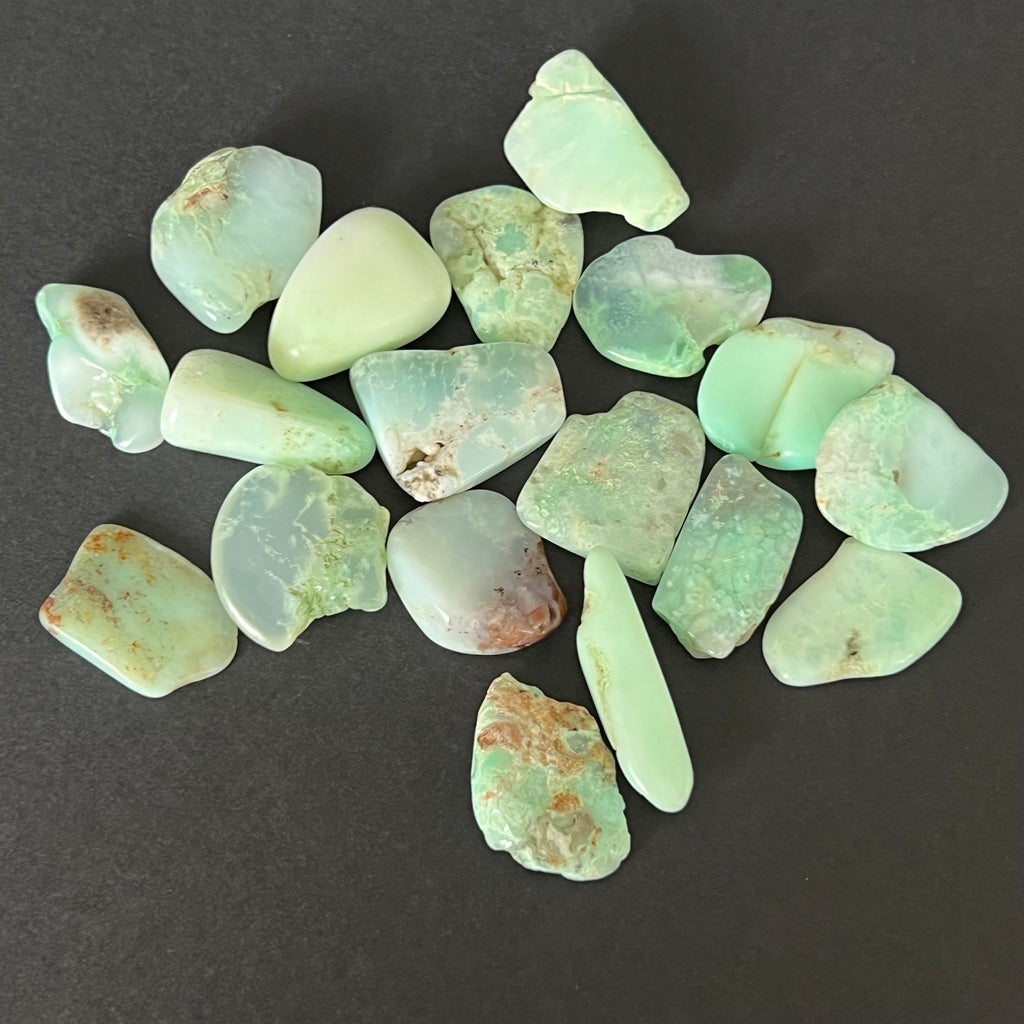 Crisopraz Australia piatra rulata verde pal, druzy.ro, cristale 2
