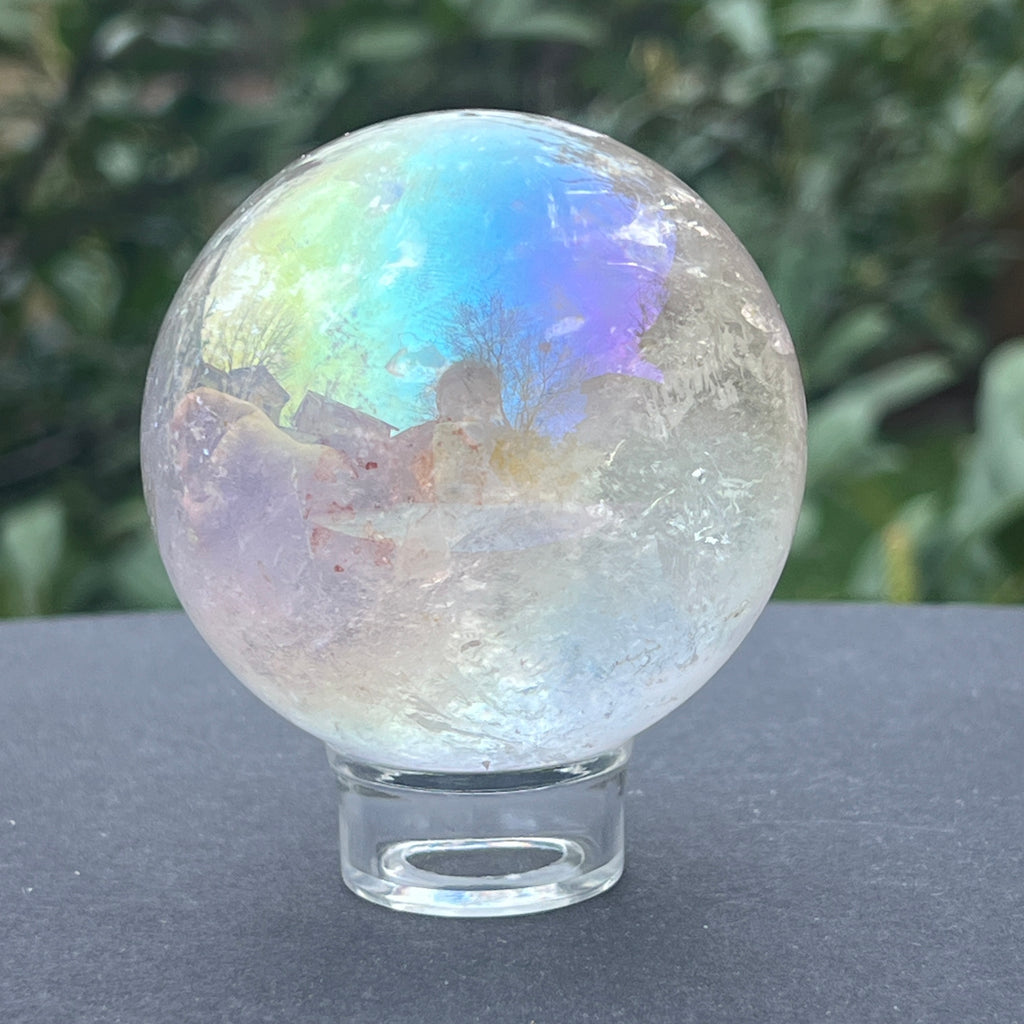 Sfera cuart roz aura model 3, pietre semipretioase - druzy.ro 3 