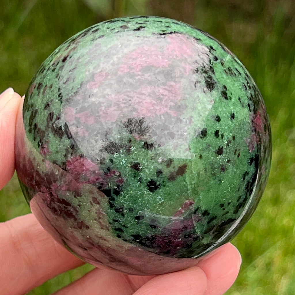 Sfera rubin in zoisit model 2, pietre semipretioase - druzy.ro 2 
