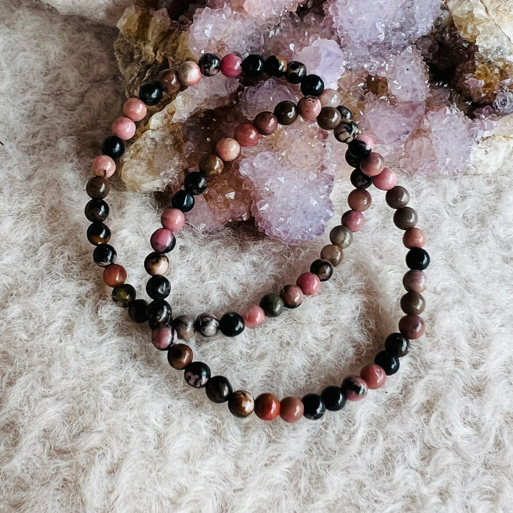 Bratara copii rodonit 4 mm, druzy.ro, cristale 1