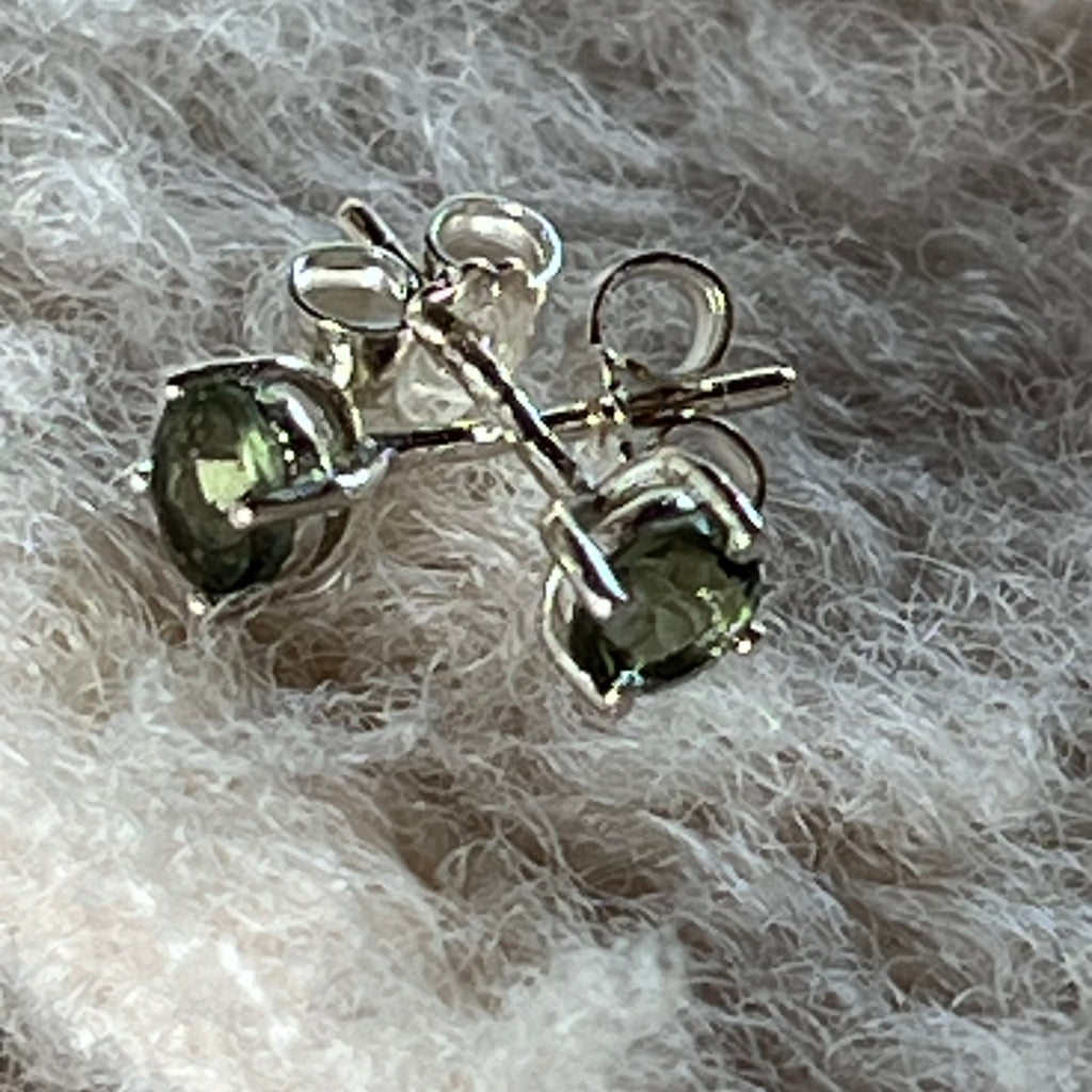 Cercei stud argint moldavit 0.4 cm, druzy.ro, pietre semipretioase 4