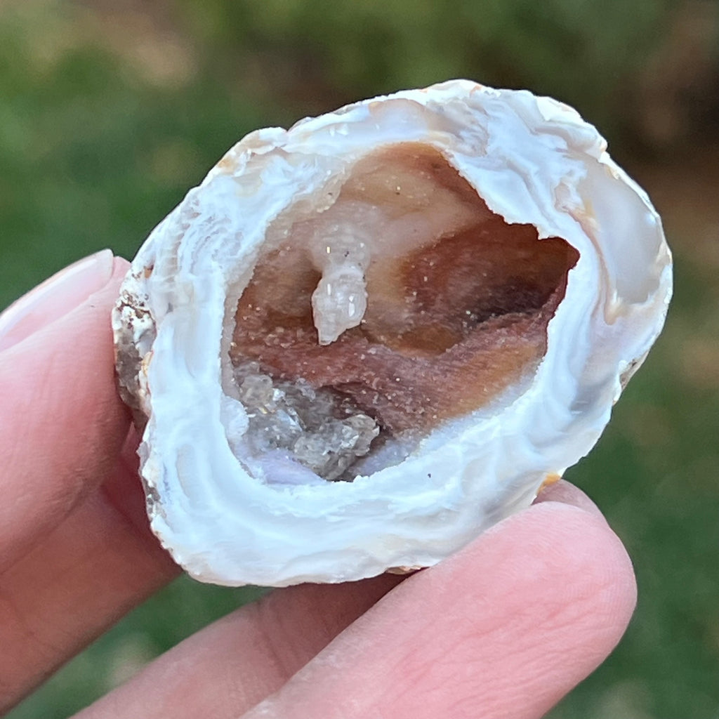Cluster Agat FEATHER m10, agat cu cuart, druzy.ro, cristale 8