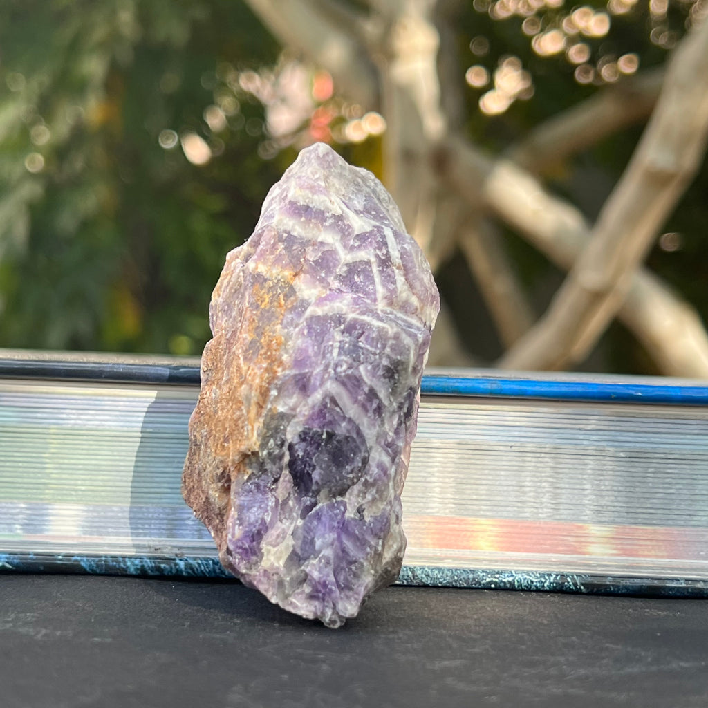 Ametist chevron piatra bruta/ varf m13, druzy.ro, cristale 2