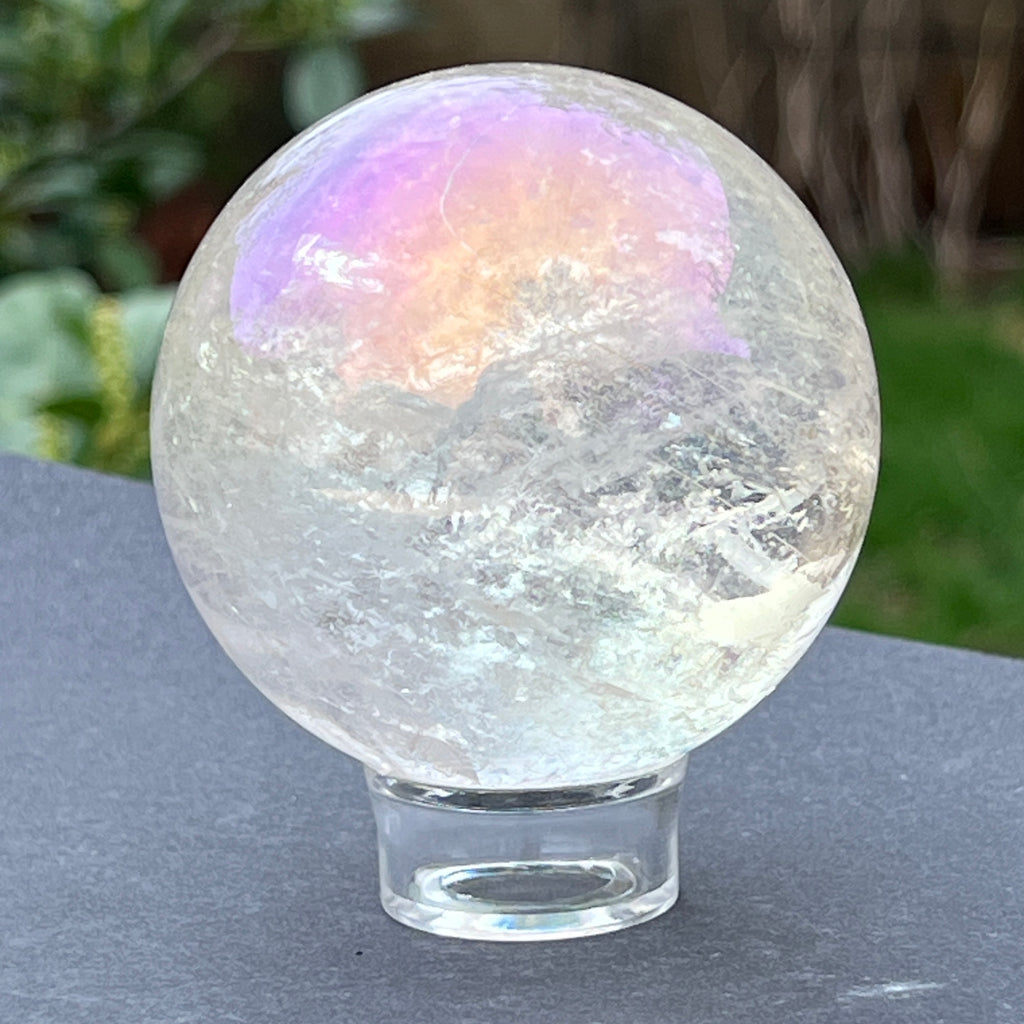 Sfera cuart roz aura model 5, pietre semipretioase - druzy.ro 3 