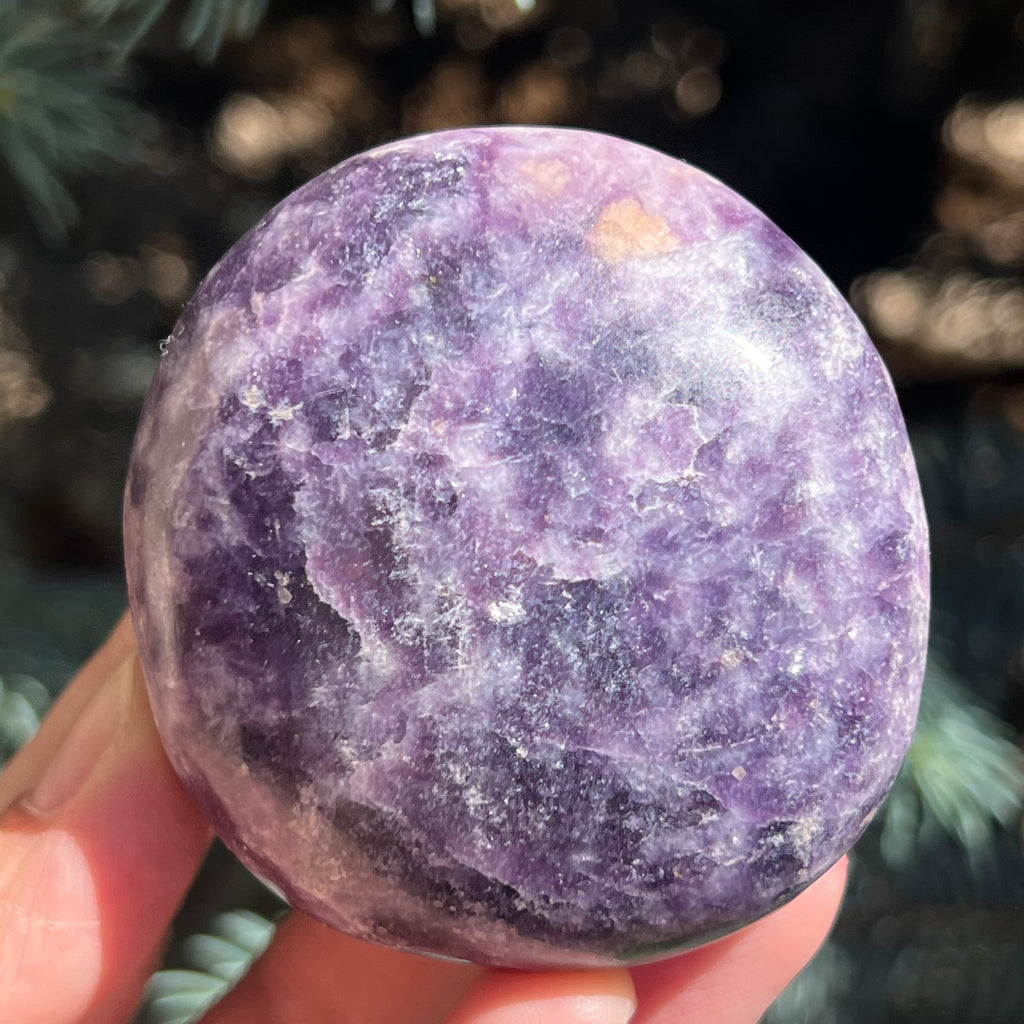 Lepidolit palmstone m8, druzy.ro, cristale 1