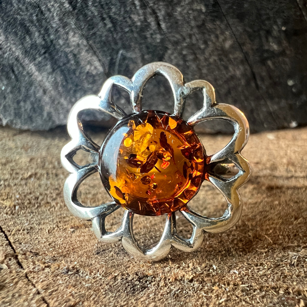 Inel argint cu chihlimbar Amber21, pietre semipretioase - druzy.ro 5 