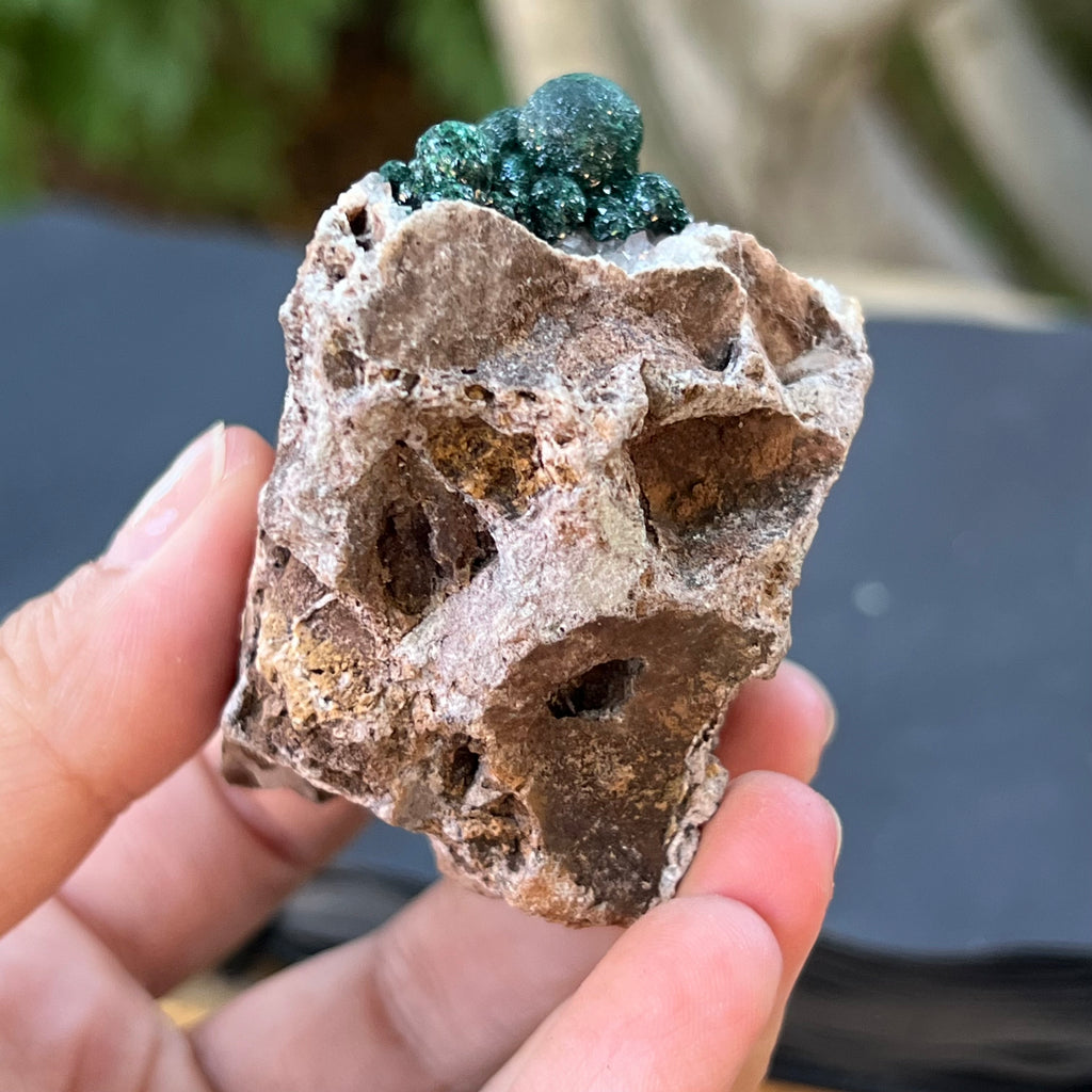Malachit in matrix cuart si dolomit din Congo model 5, druzy.ro, pietre semipretioase 13